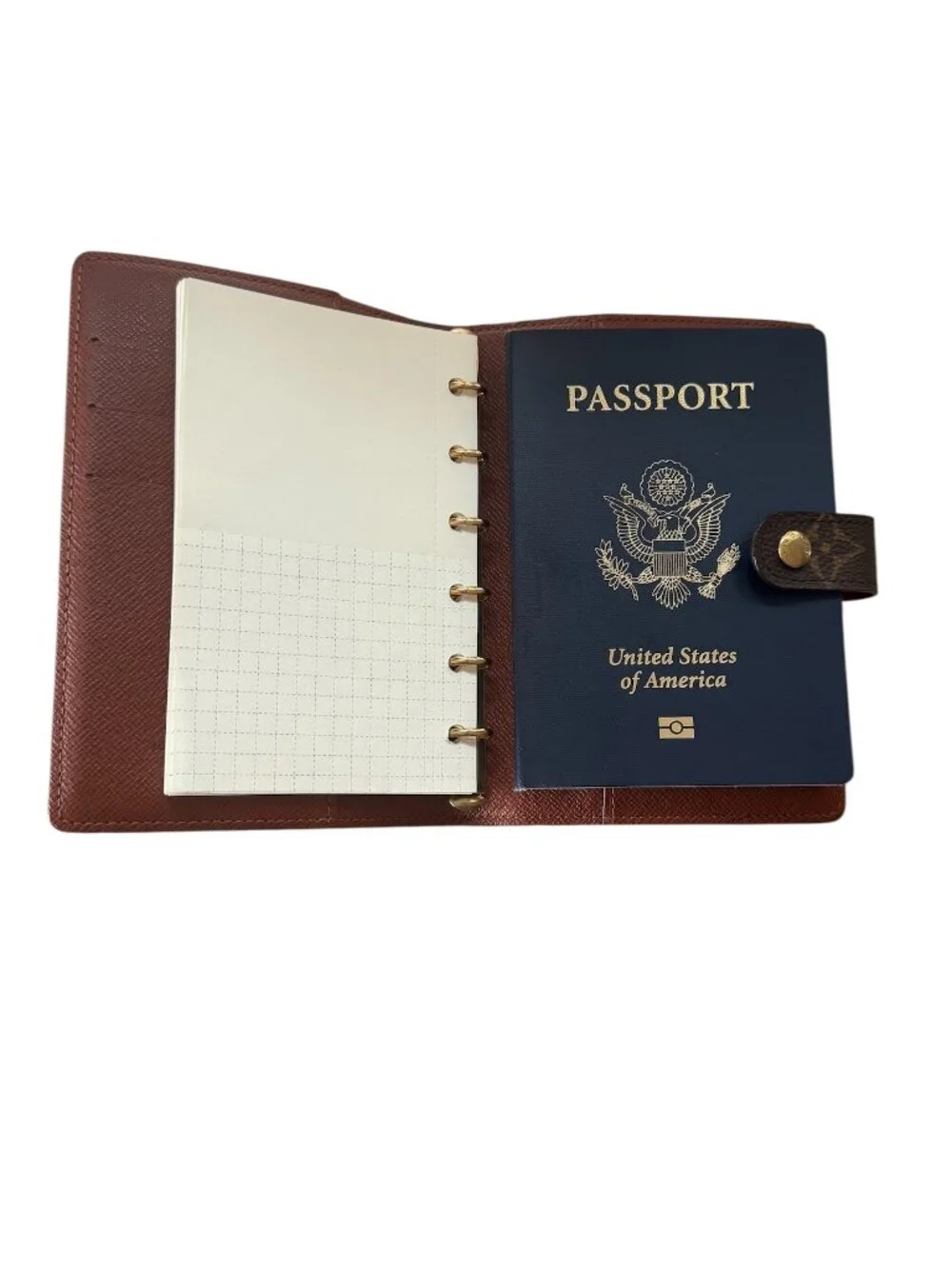 MINT Louis Vuitton Unisex Small Ring Agenda Travel Passport Credit Card Holder